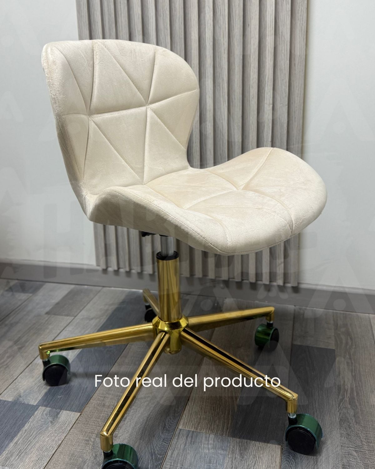 PACK SILLAS ESCRITORIO MARIPOSAS VELVET FELPA GOLD - BEIGE - 2