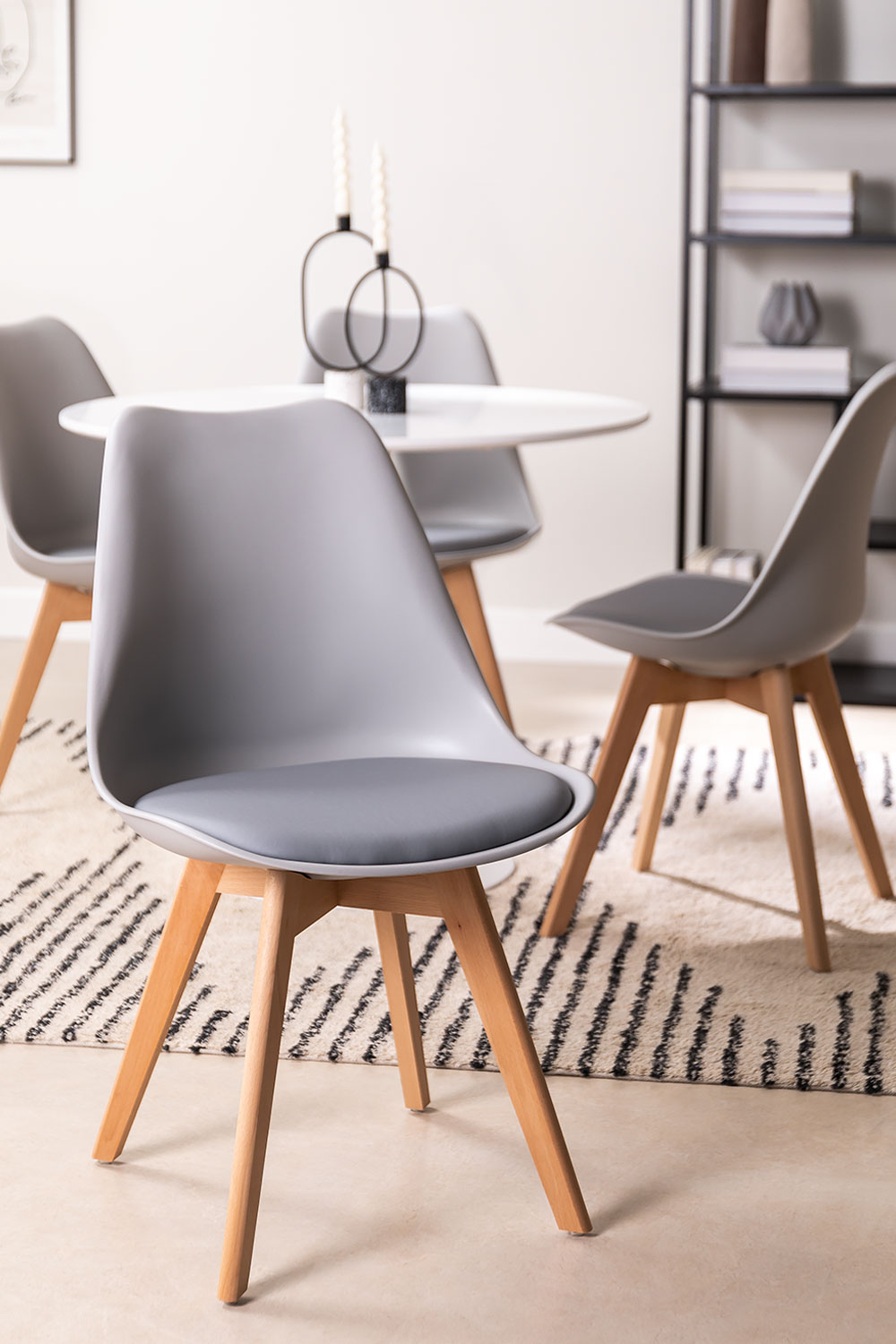 PACK SILLAS TULIP WORK - GRIS - 3