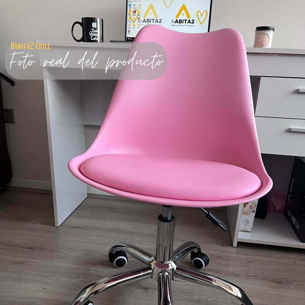 PACK SILLAS TULIP WORK - ROSADO - 2