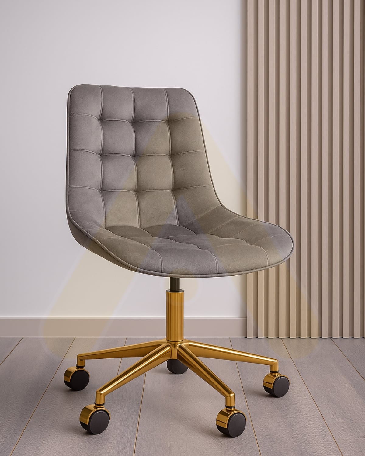 SILLA DE ESCRITORIO ROMA GOLD GRIS - 3