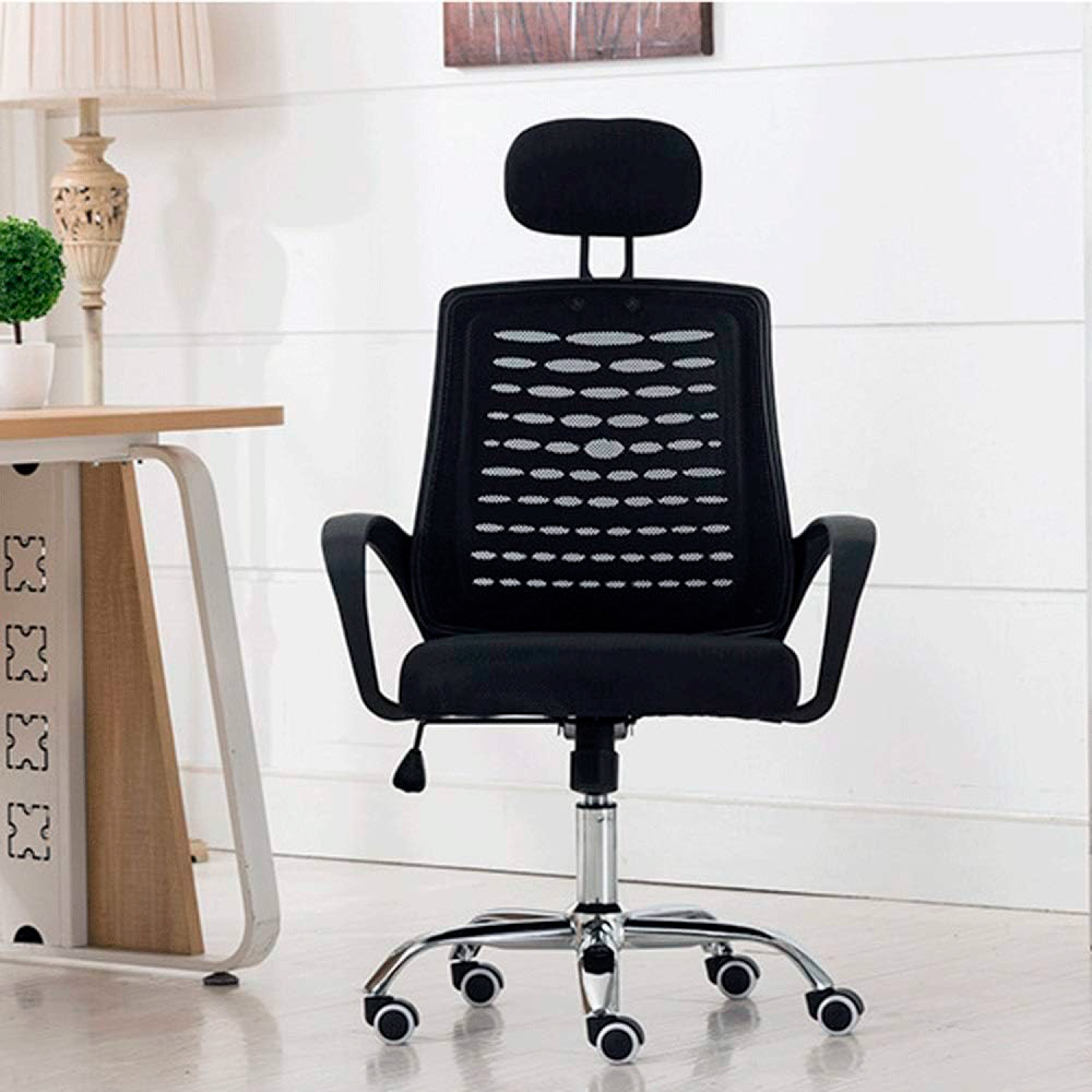 SILLA ERGONIMICA DE OFICINA LINA - NEGRO - 2