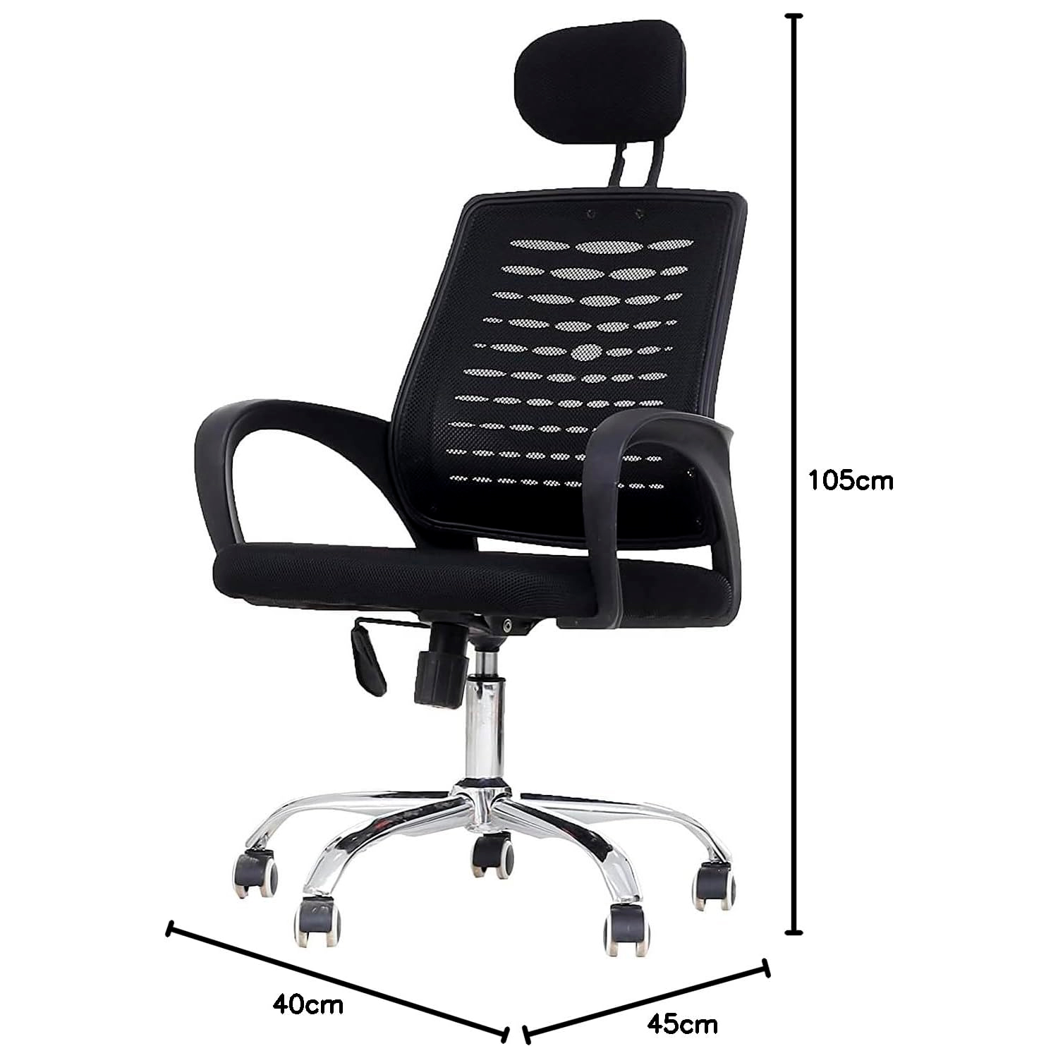 SILLA ERGONIMICA DE OFICINA LINA - NEGRO - 3