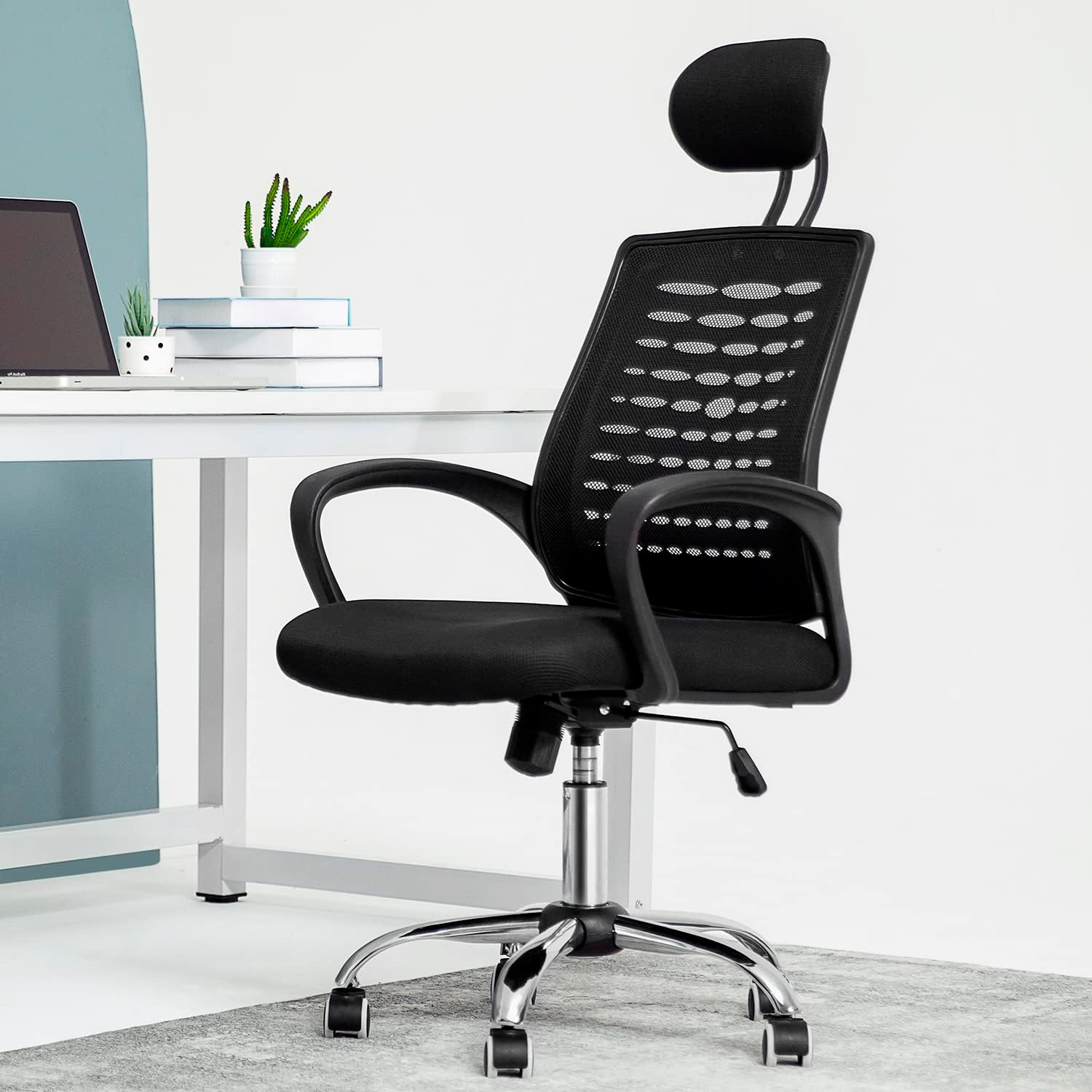 SILLA ERGONIMICA DE OFICINA LINA - NEGRO - 5