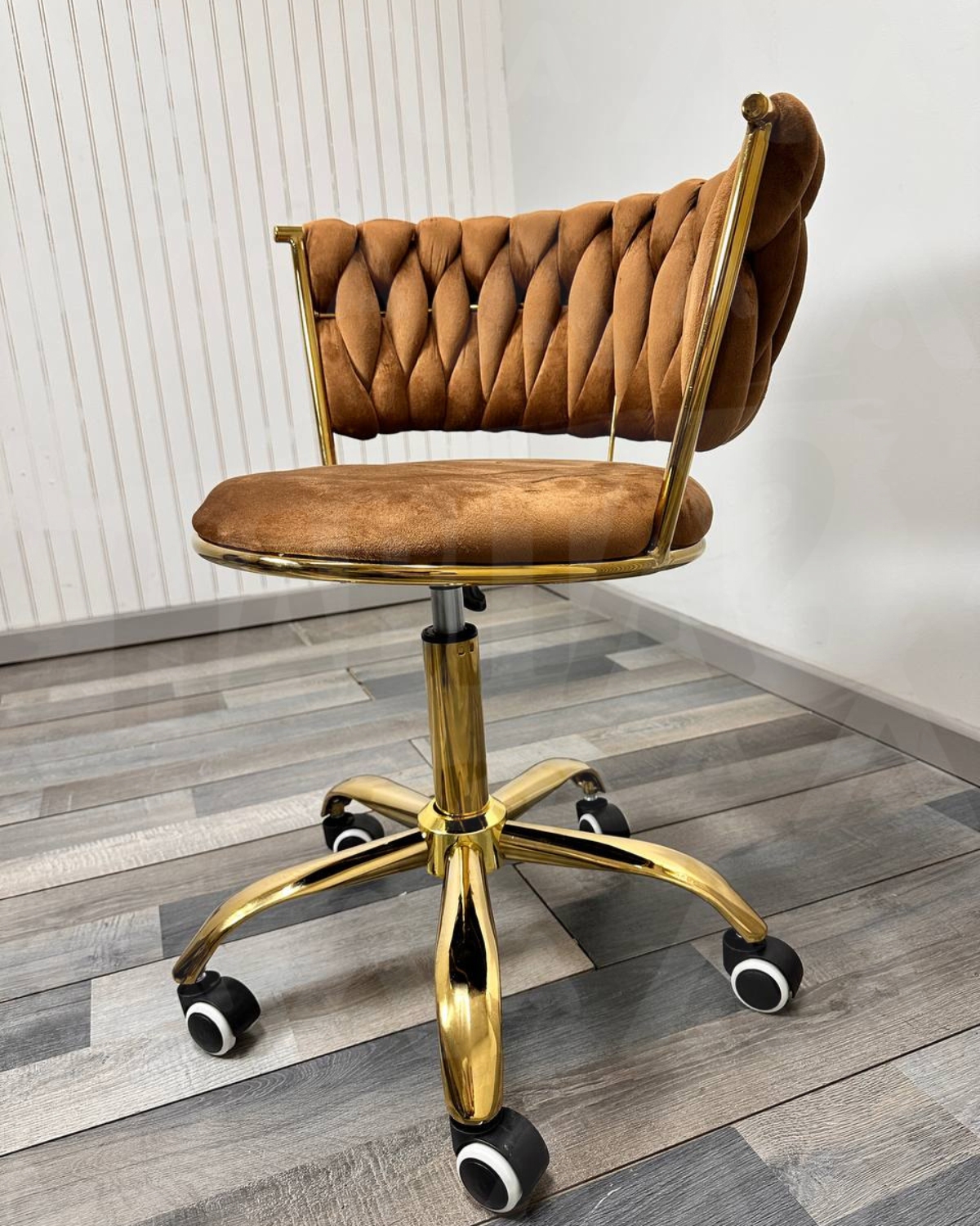 SILLA GIRATORIA QUEEN LITE DE ESCRITORIO - MARRON - 4