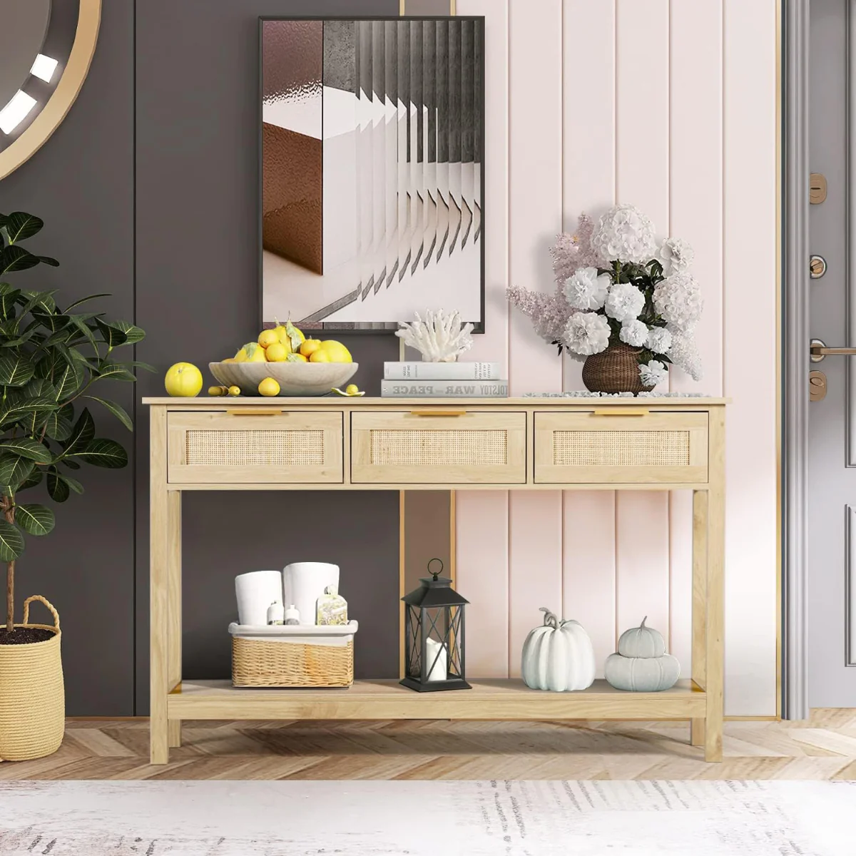 ARRIMO RECTANGULAR RATTAN CAJONES - 5