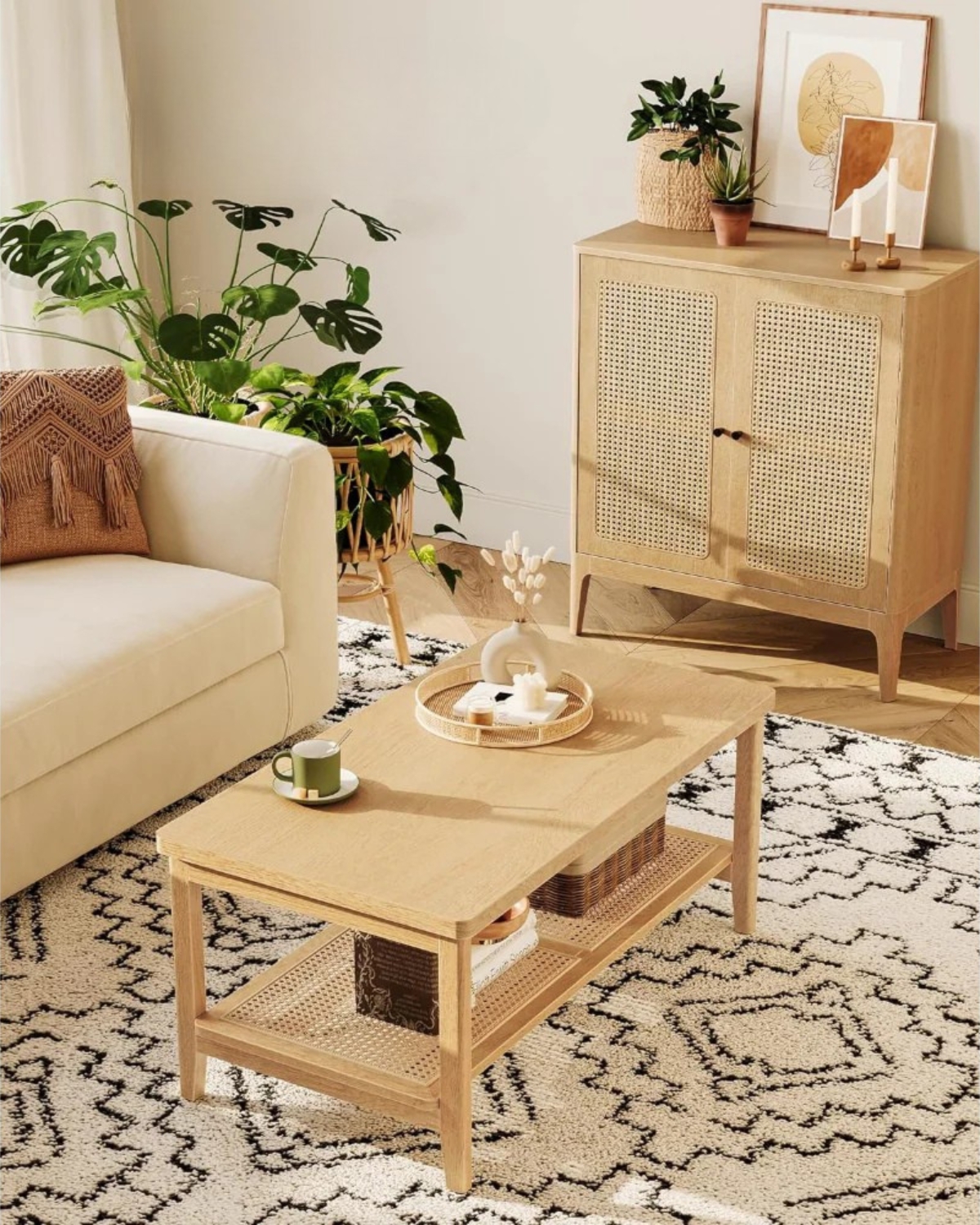 MESA DE CENTRO CON RATTAN KIOTO - NATURAL - 4