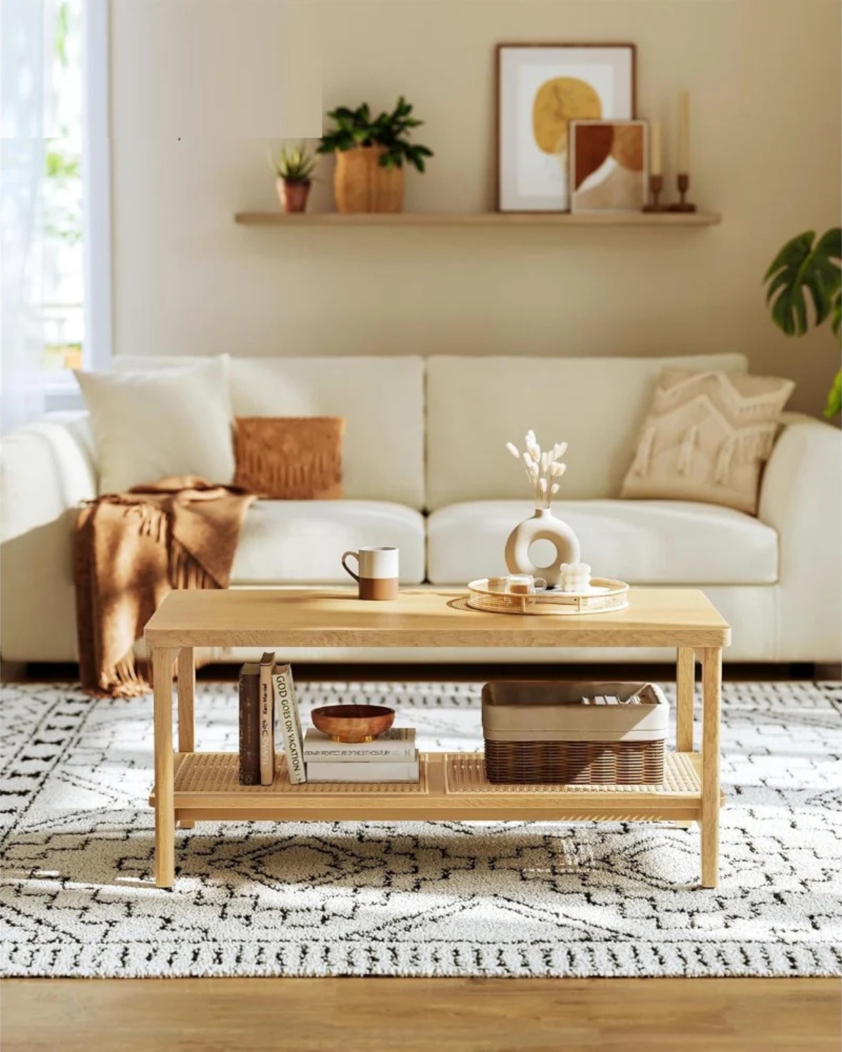 MESA DE CENTRO CON RATTAN KIOTO - NATURAL - 5