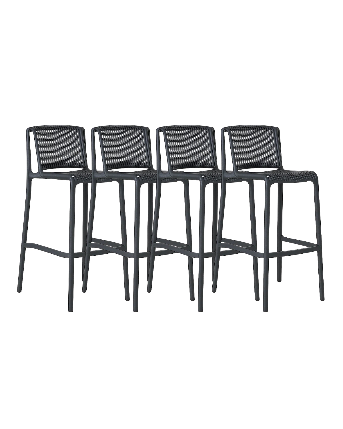 PACK 4 SILLAS DE BAR ALTA 74 CM BUDAPEST POLIPROPILENO - 1