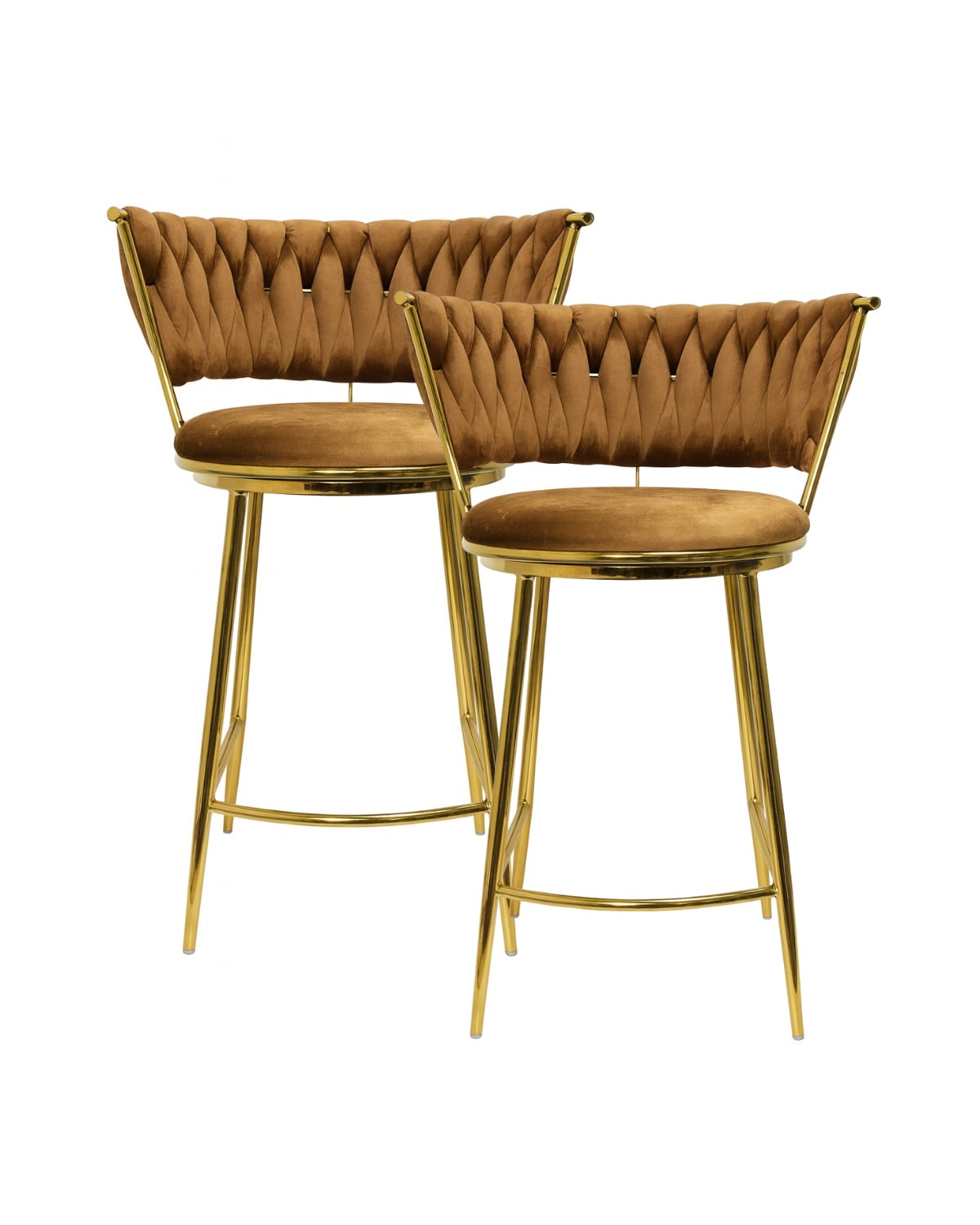 PACK 2 SILLA DE BAR QUEEN 66CM FIJO - MARRON - 1