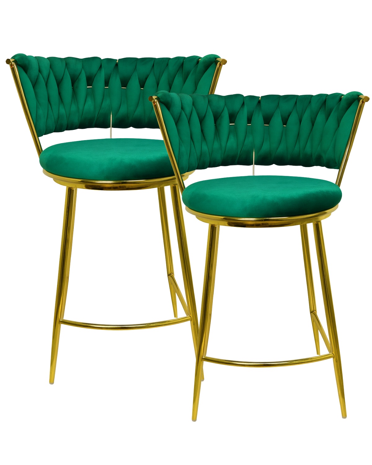 PACK 2 SILLA DE BAR QUEEN 66CM FIJO - VERDE - 1
