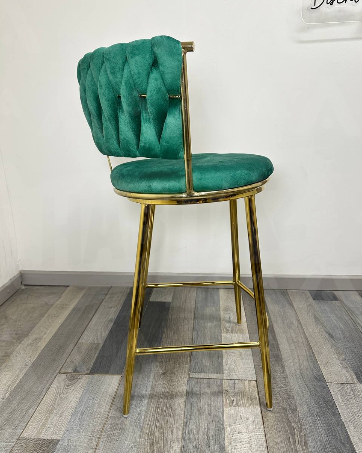 PACK 2 SILLA DE BAR QUEEN 66CM FIJO - VERDE - 3