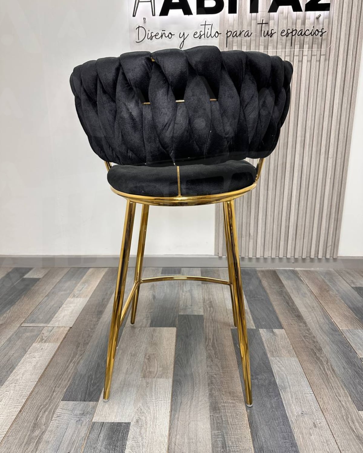 SILLA DE BAR QUEEN 66CM FIJO - NEGRO - 2