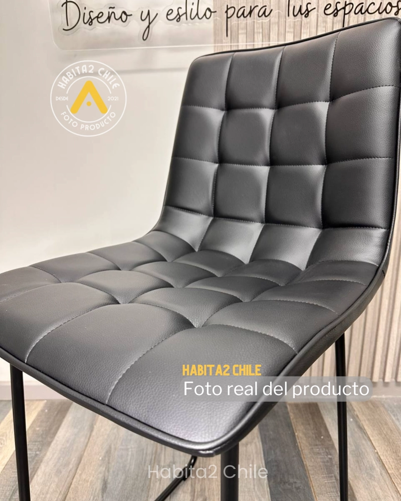 PACK 4 TABURETES PARA BAR 65 CM CUERO BLACKY - 3