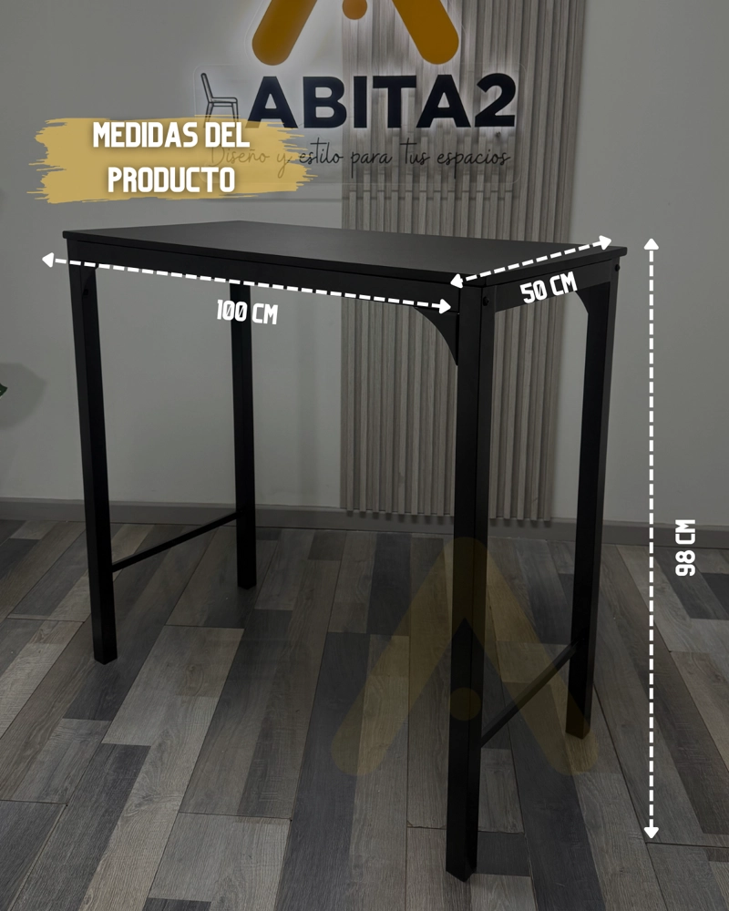COMEDOR ALTO CON MESA BLACK 4 PUESTOS DANUBIO 65 CM - 4