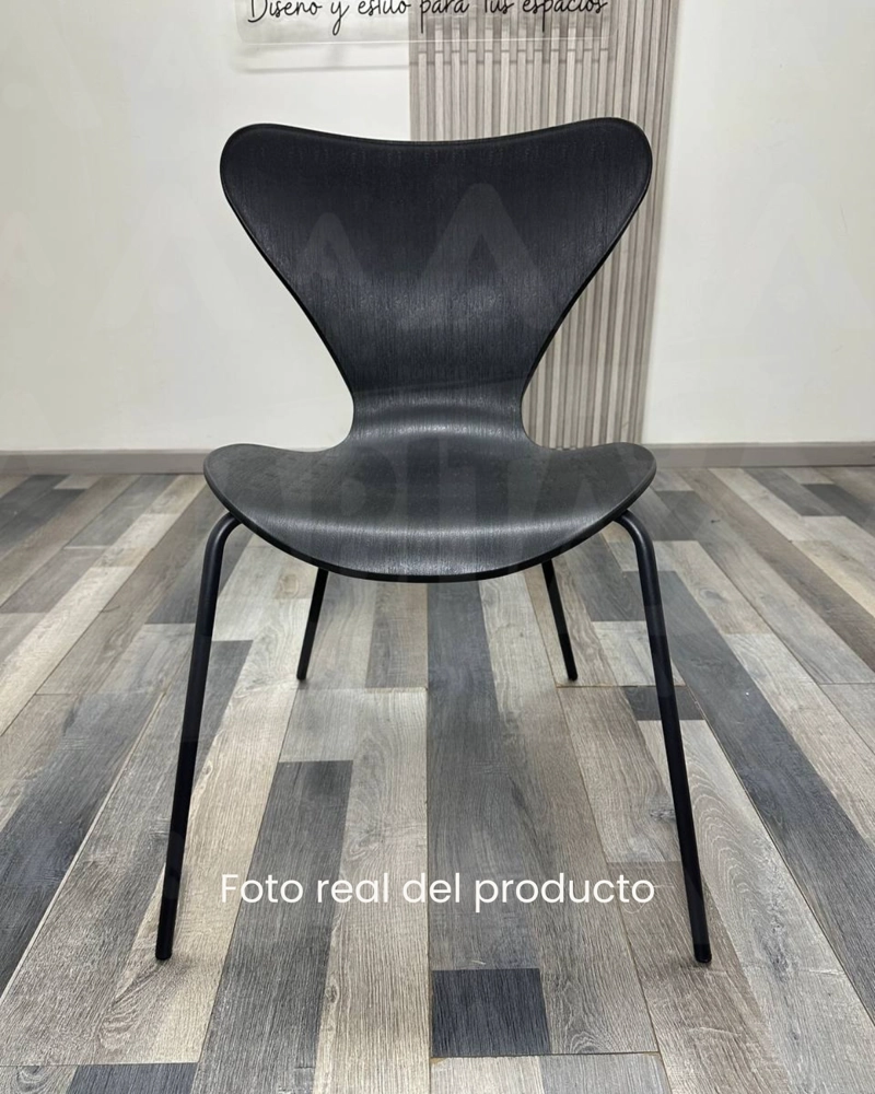 SILLAS DE POLIPROPILENO JLOVE PP BLACK BASE METALICA - 2 UNIDADES - 2