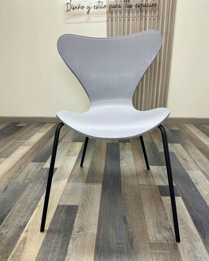 SILLAS DE POLIPROPILENO JLOVE PP BLACK BASE METALICA - 2 UNIDADES - 2