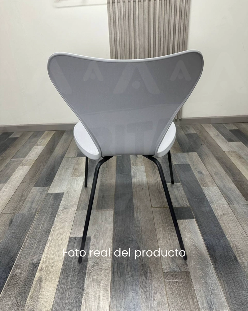 SILLAS DE POLIPROPILENO JLOVE PP BLACK BASE METALICA - 2 UNIDADES - 3