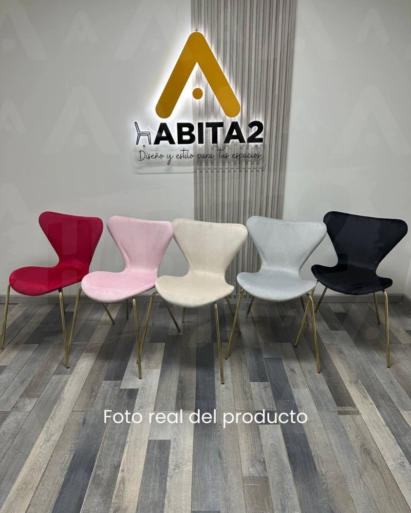 SILLA DE TERCIOPELO JLOVE VELVET GOLD - 2 UNIDADES - 4