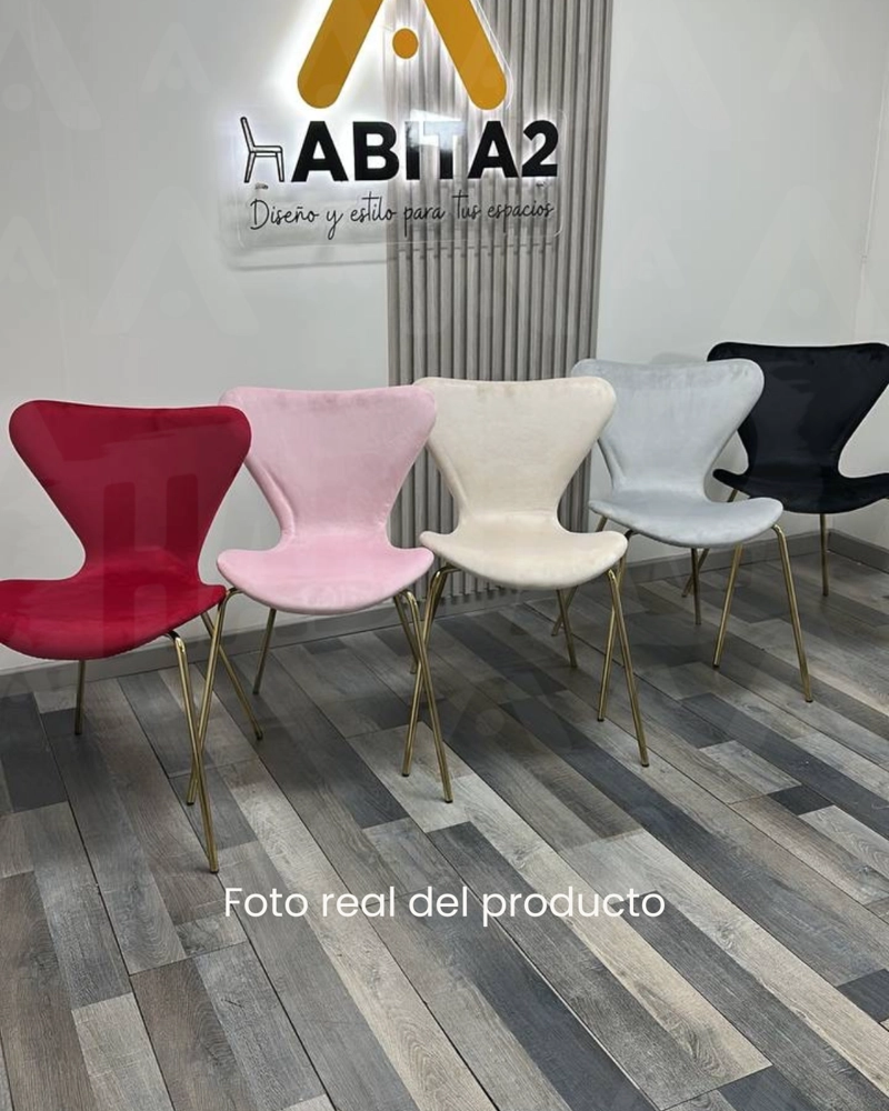SILLA DE TERCIOPELO JLOVE VELVET GOLD - 2 UNIDADES - 6