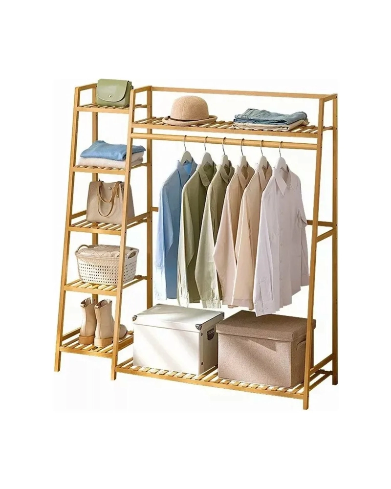 CLOSET ORGANIZADOR ABIERTO BAMBU - DISEÑO ESCALERA - 1