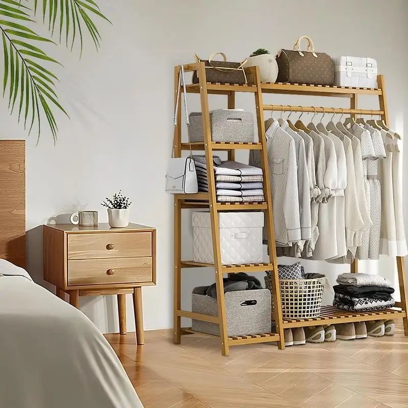CLOSET ORGANIZADOR ABIERTO BAMBU - DISEÑO ESCALERA - 4
