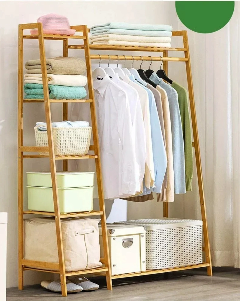 CLOSET ORGANIZADOR ABIERTO BAMBU - DISEÑO ESCALERA - 5
