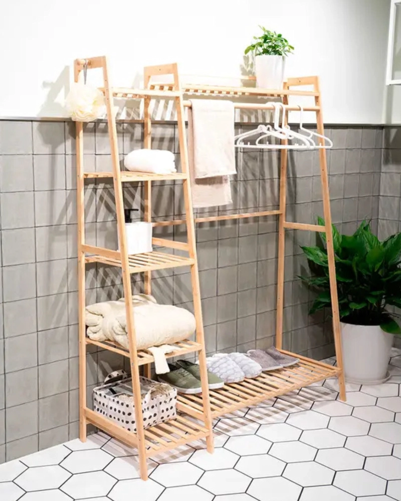 CLOSET ORGANIZADOR ABIERTO BAMBU - DISEÑO ESCALERA - 6