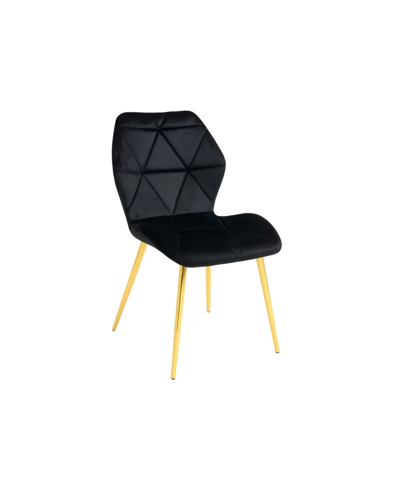 SILLA DE COMEDOR MODERNA AVIADOR TAPIZ FELPA GOLD - 1
