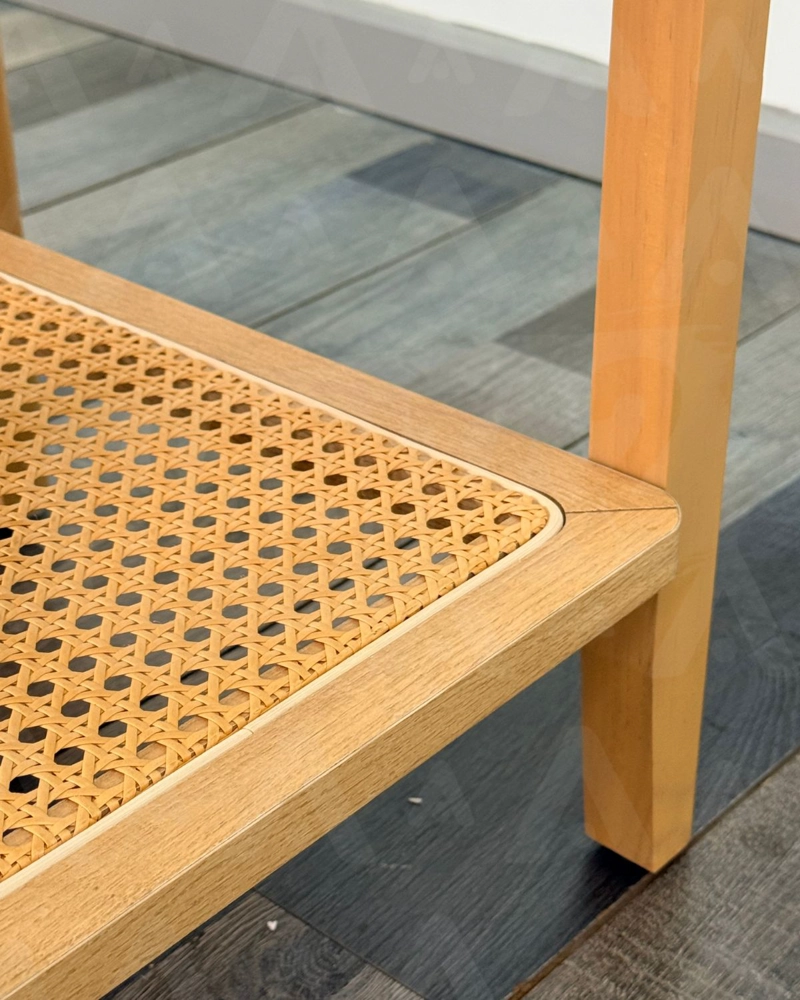 MESA AUXILIAR CUADRADA COZY MADERA Y RATTAN - 3