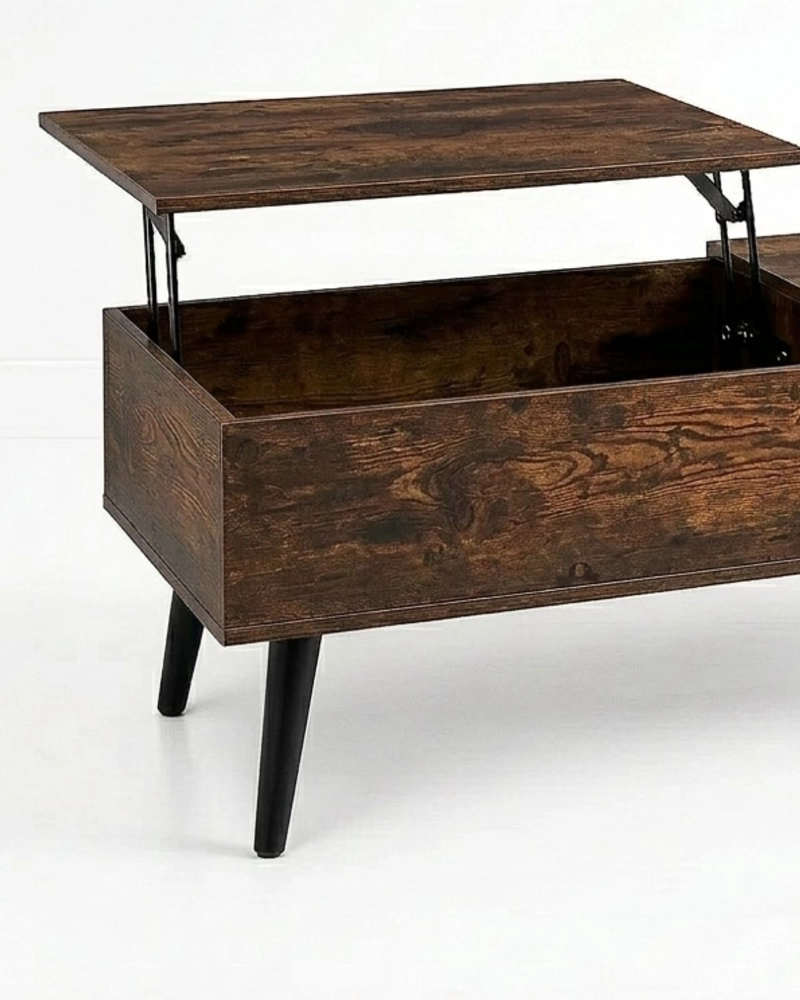 MESA DE CENTRO ELEVABLE MADDIE - 100CM NOGAL - 2