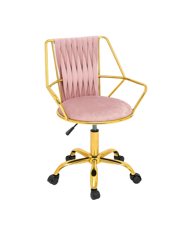 SILLA DE ESCRITORIO ACOLCHADA ABU DHABI GOLD - 1