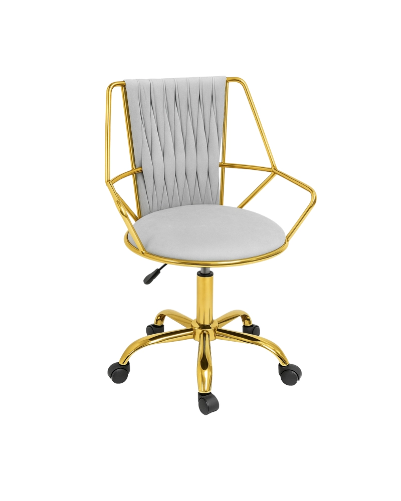 SILLA DE ESCRITORIO ACOLCHADA ABU DHABI GOLD - 1