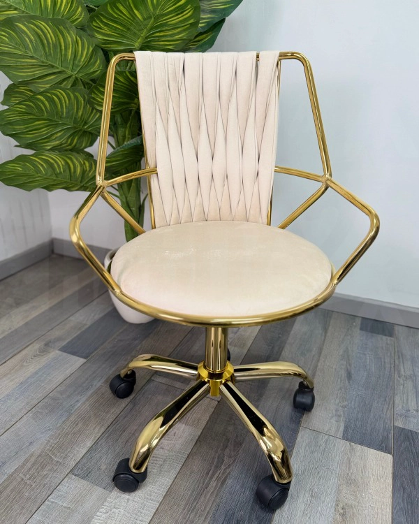 SILLA DE ESCRITORIO ACOLCHADA ABU DHABI GOLD - 2
