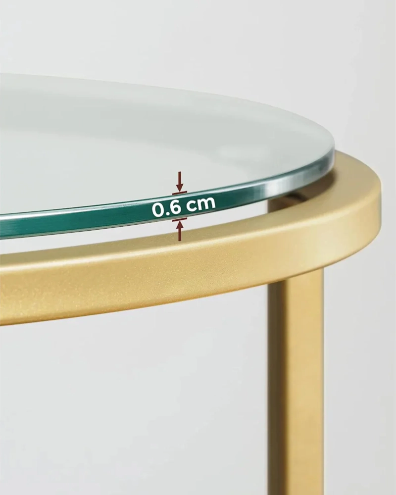 MESA DE CENTRO LIGERA 50 CM GOLDEN REDONDA - 4