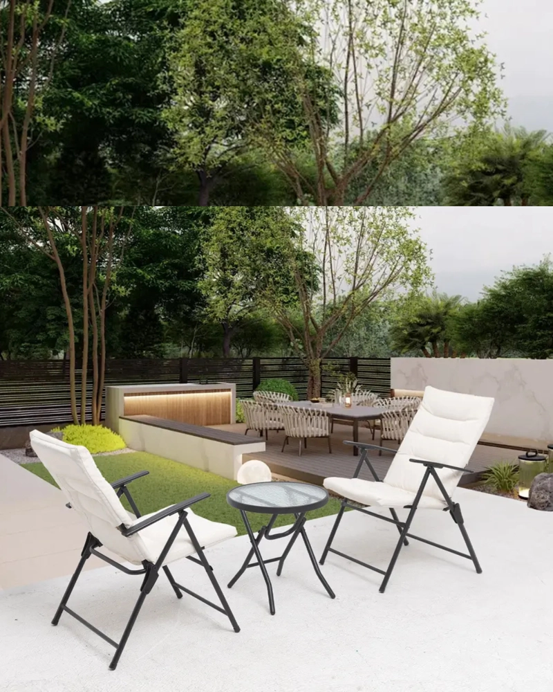 SET DE TERRAZA 2 SILLAS CON MESA AUXILIAR MALCOM - 2