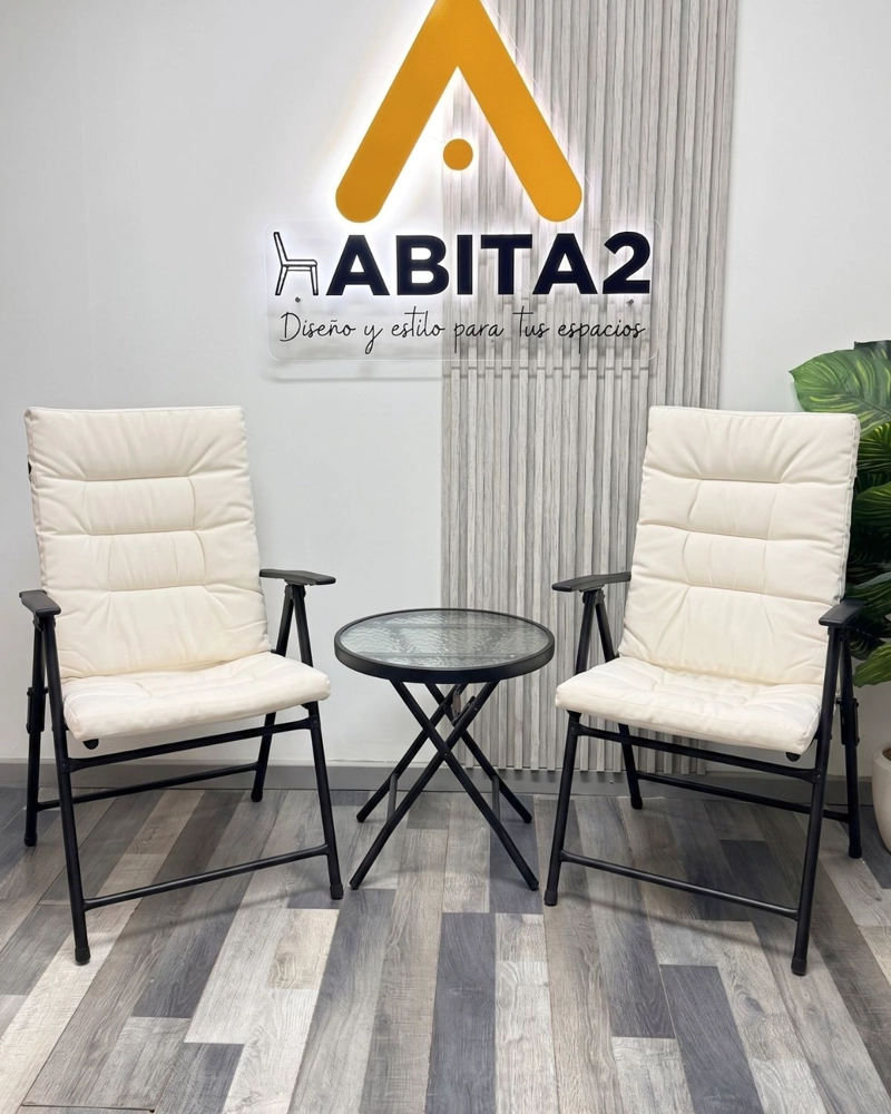 SET DE TERRAZA 2 SILLAS CON MESA AUXILIAR MALCOM - 4