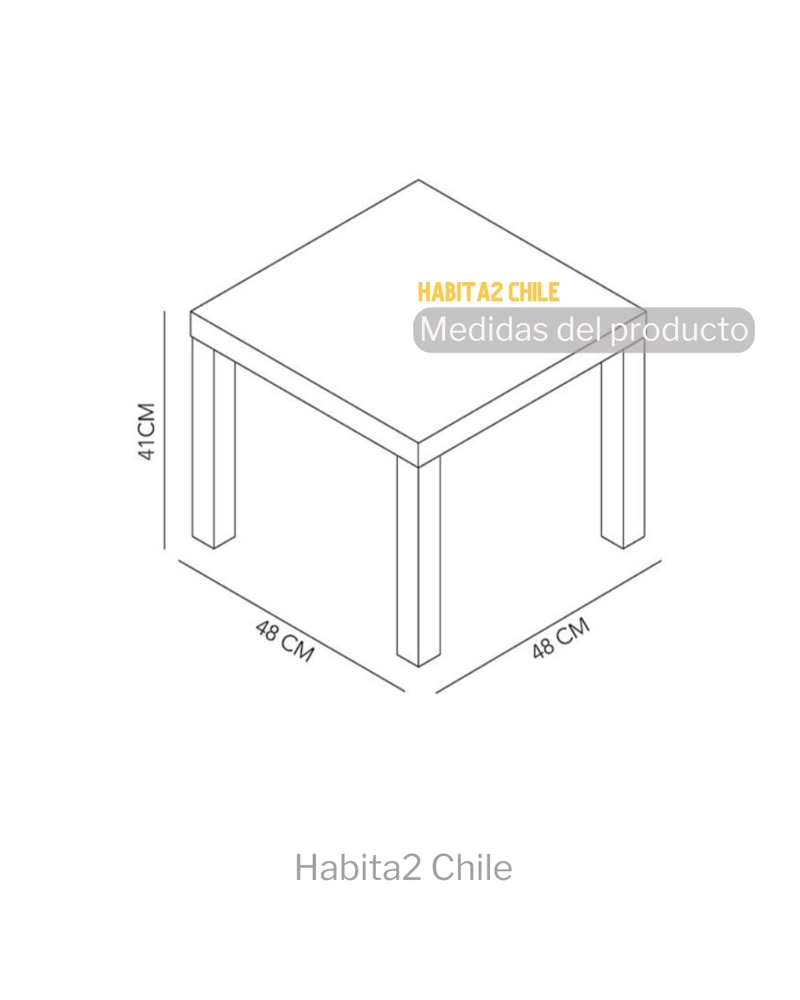 MESA BLANCA LATERAL AUXILIAR HABI - 3