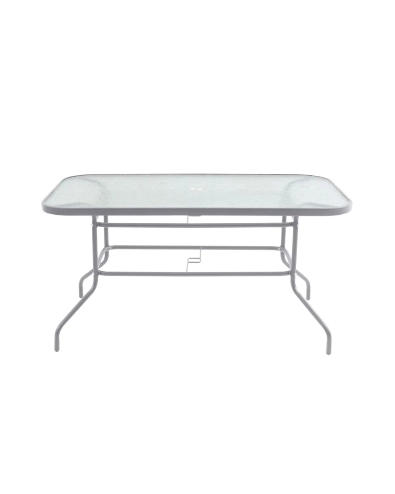 MESA RECTANGULAR DE EXTERIOR 140X80 TERRA - GRIS - 1