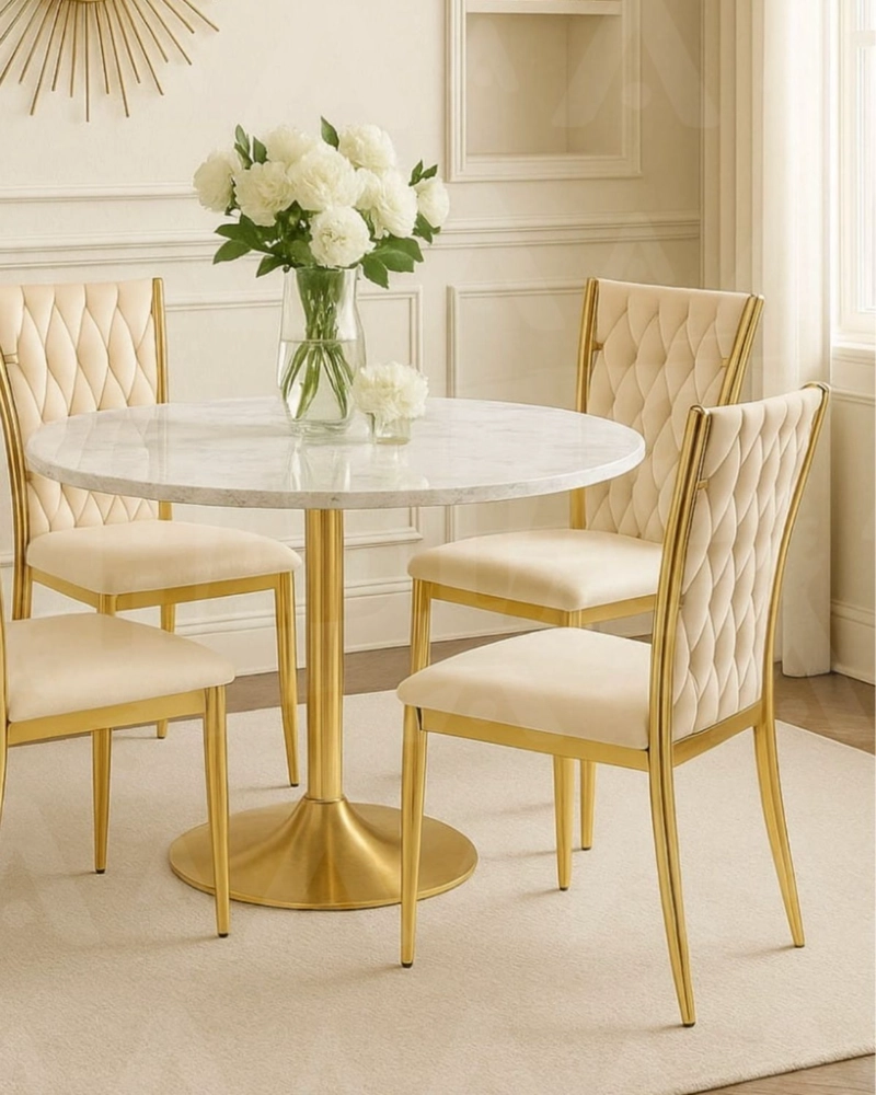 SILLA DORADA PARA COMEDOR ARTHUR - 6