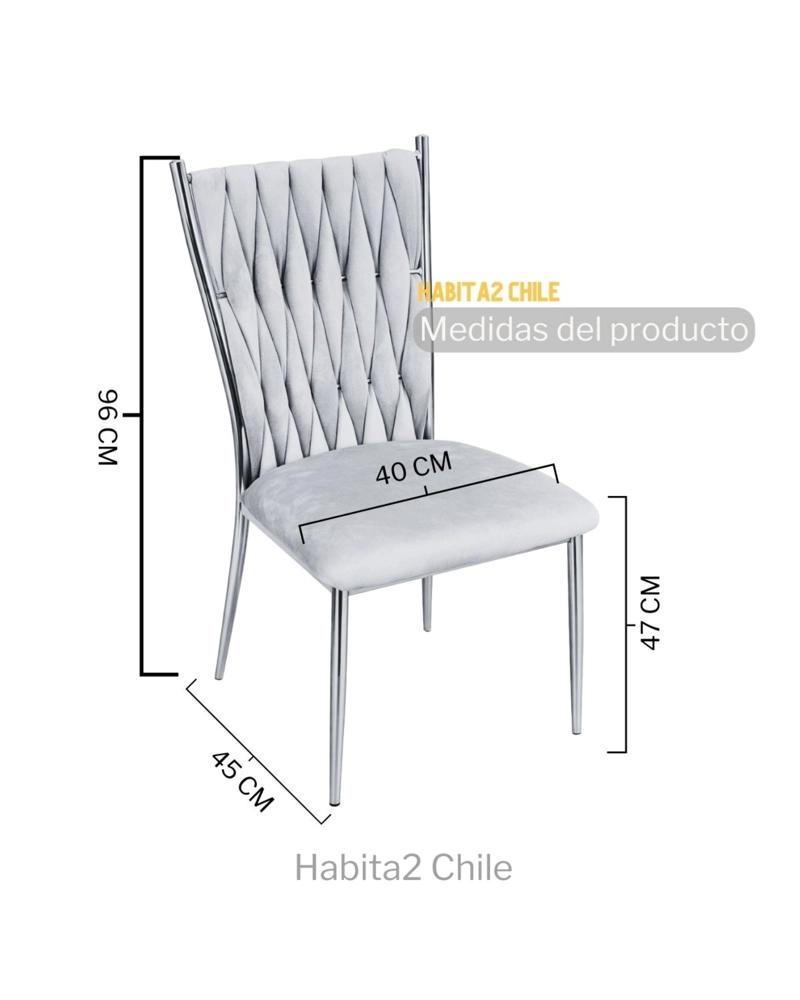 PACK 4 SILLAS DORADAS PARA COMEDOR ARTHUR - 4