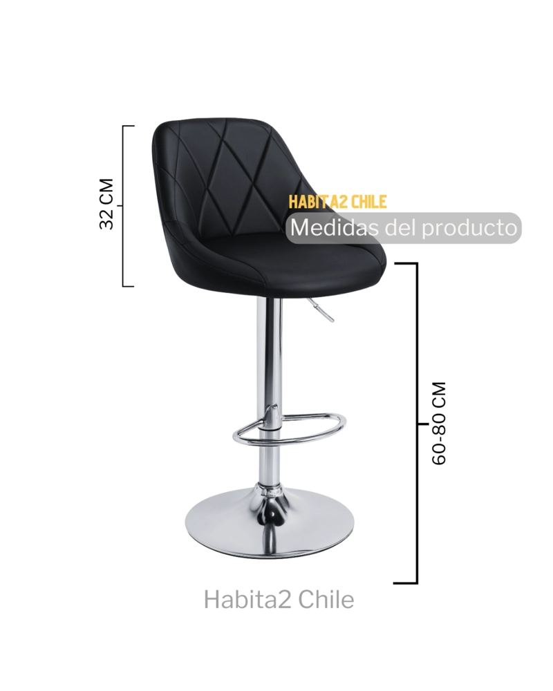 SILLAS DE BAR AJUSTABLE DE ECOCUERO DANI - 4