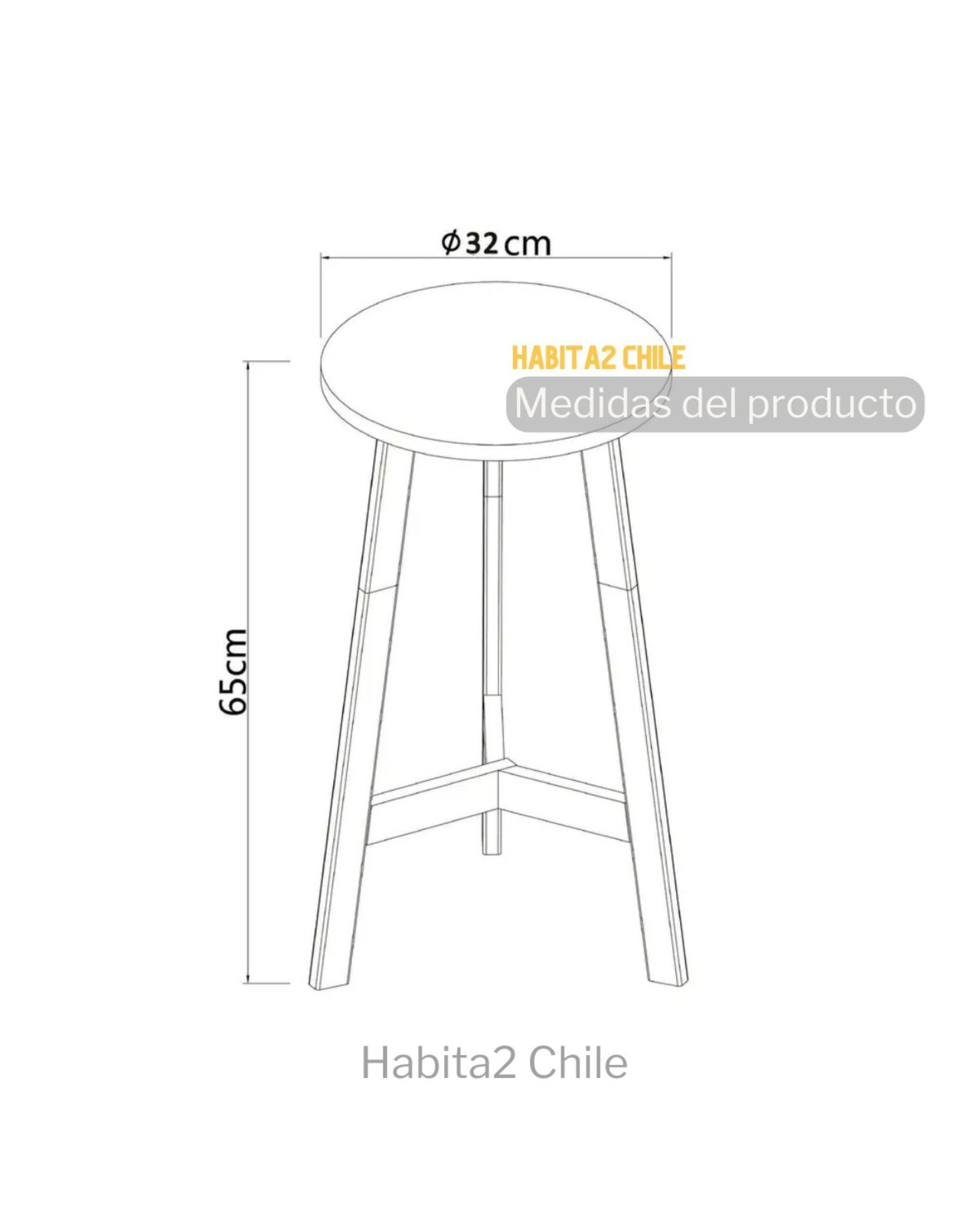PACK 2 PISOS DE BAR HOMELIKE 65 CM - 5