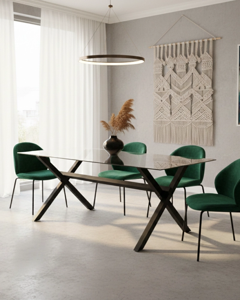 MESA DE VIDRIO X BLACK 130X80 - 4