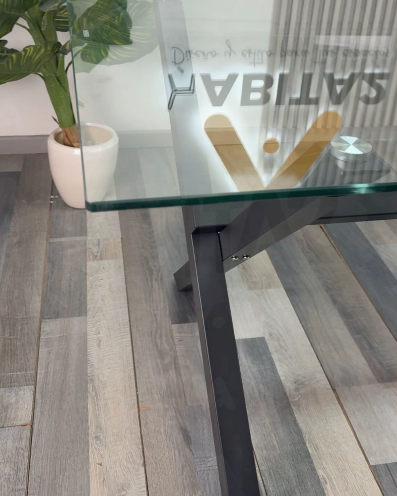 MESA DE VIDRIO X BLACK 130X80 - 5