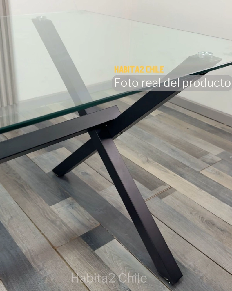 MESA DE VIDRIO X BLACK 140X90 - 3