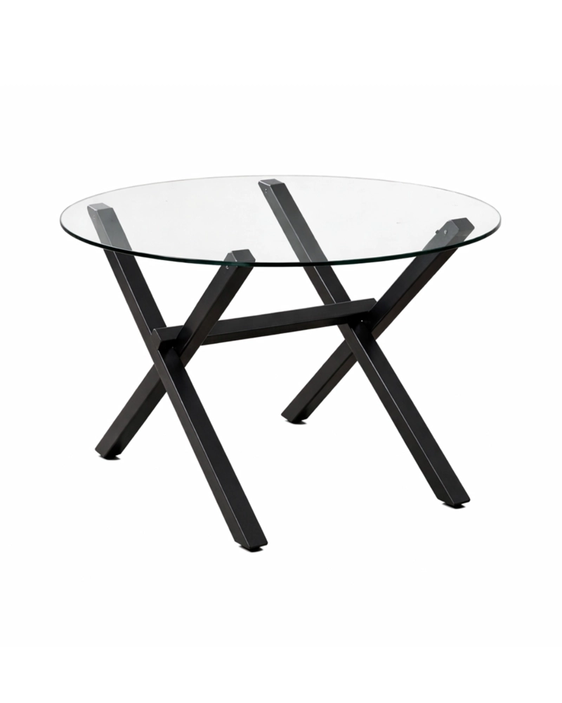 MESA DE VIDRIO REDONDA X BLACK 120 CM - 1