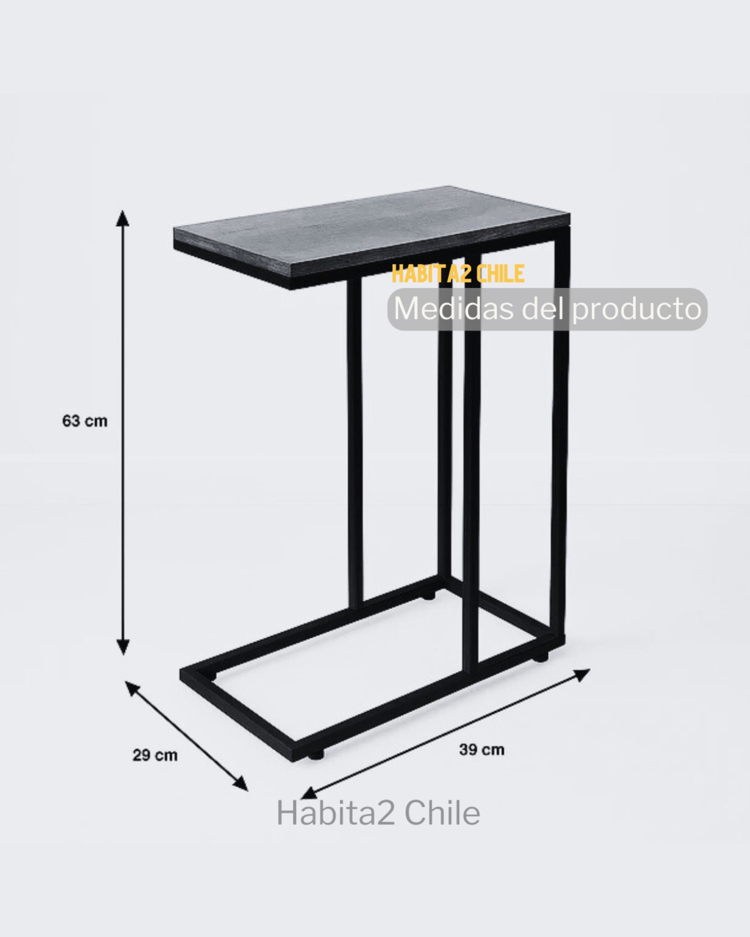 MESA LATERAL HELPER MADERA OSCURA - 3