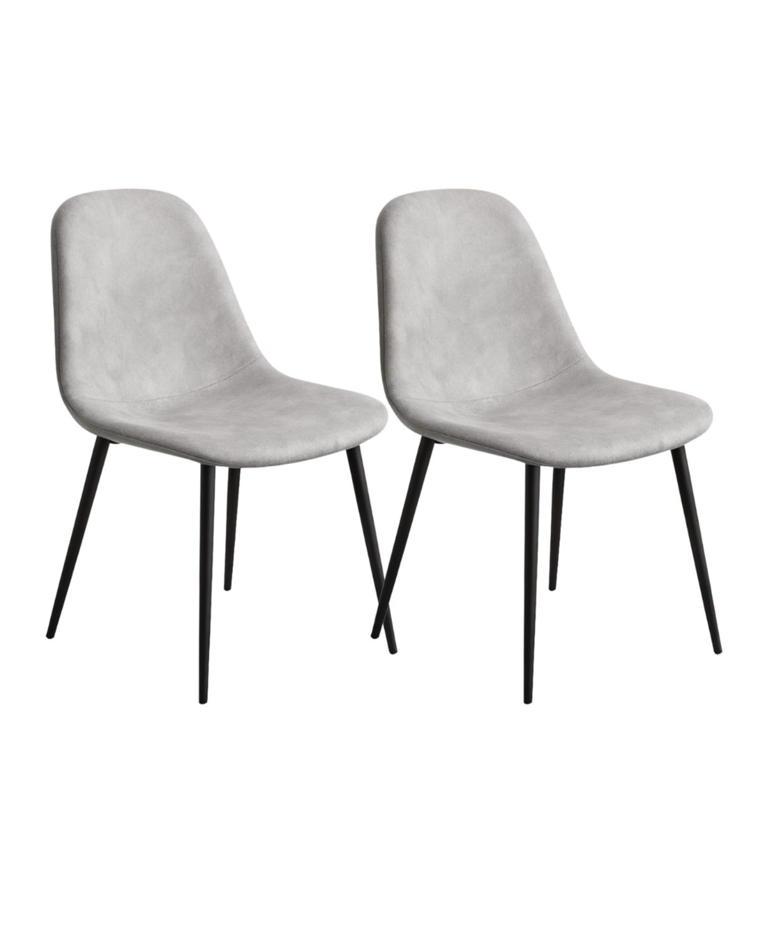 PACK 2 SILLAS TRENDY ECOCUERO BASE NEGRA - 1