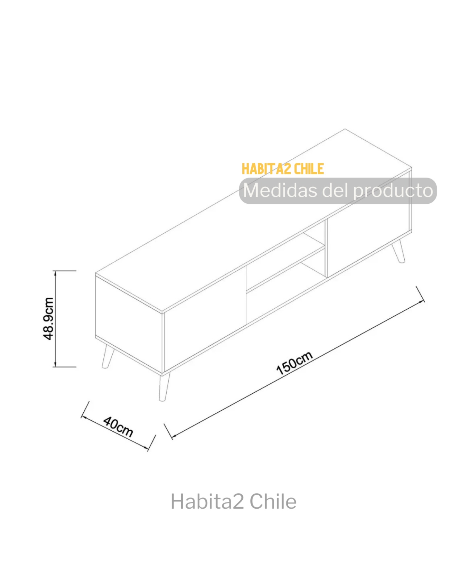 RACK TV 150 CM MARCELO NATURAL - 4