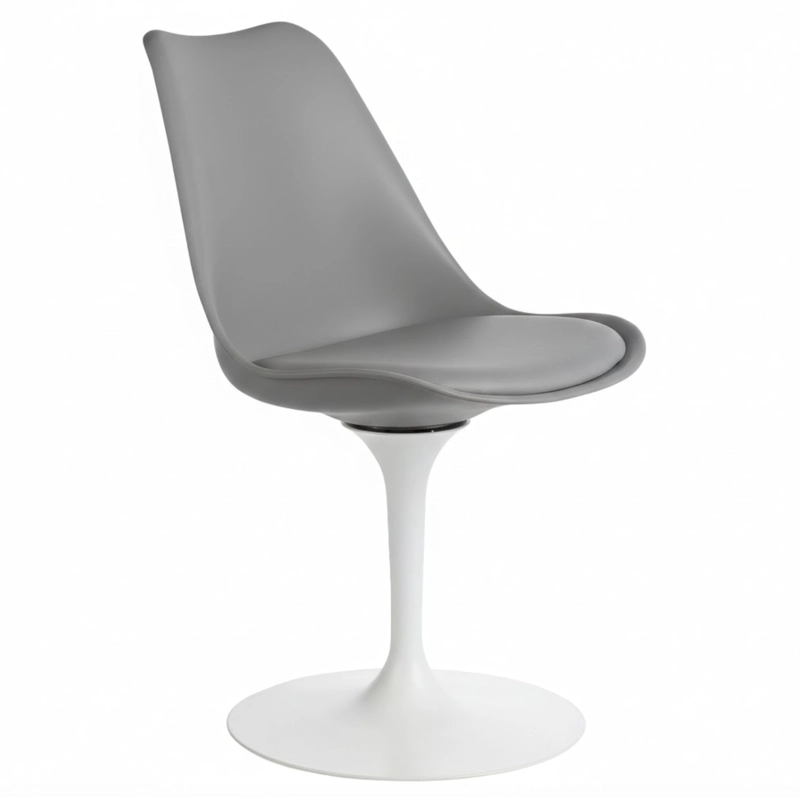 SILLA TULIP GIRATORIA CON PEDESTAL BLANCO IRON